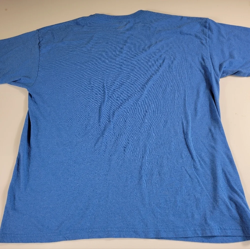Champion Blue T-Shirt adult unisex Size 1X polycotton soft stretch.  ^ - Picture 2 of 5